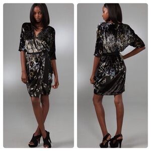 DVF velvet grano wrap dress, size 0